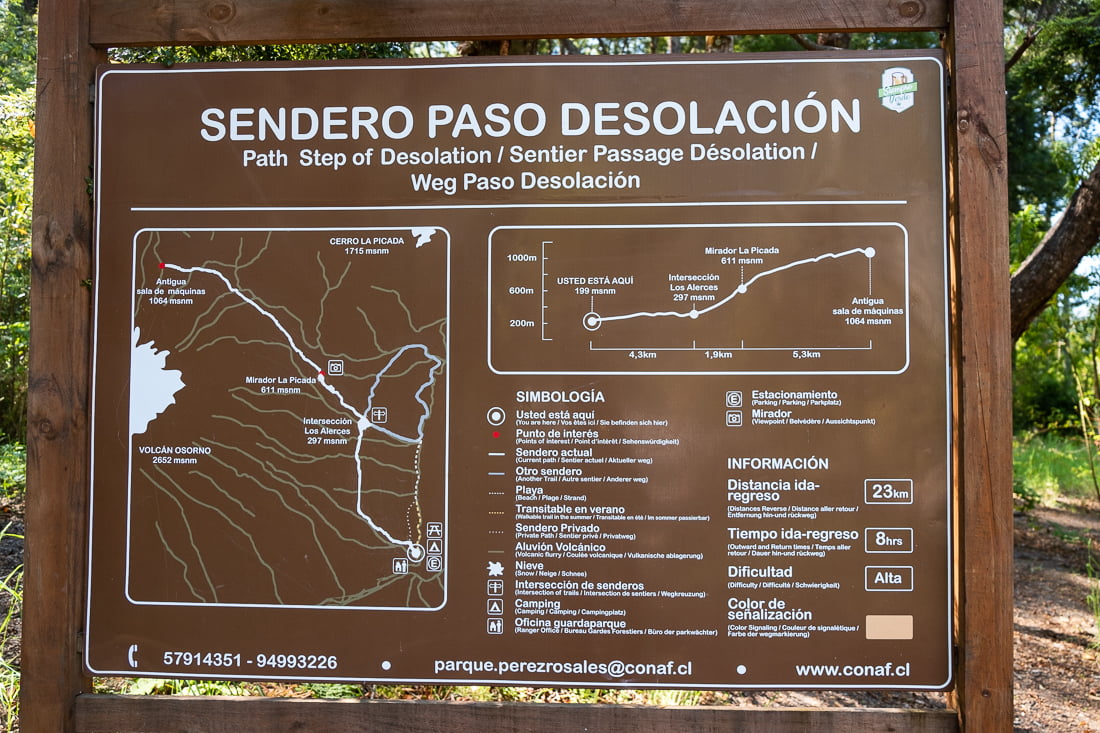 volcan osorno paso desolacion puerto varas chili