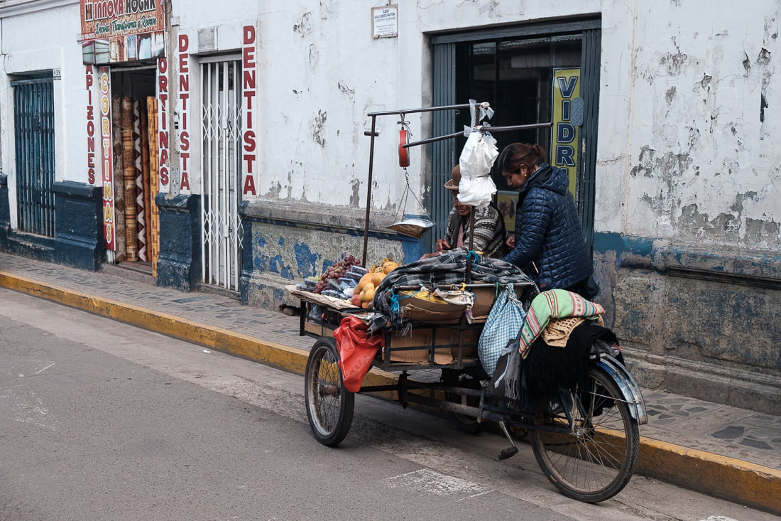 puno pérou vélo marchand