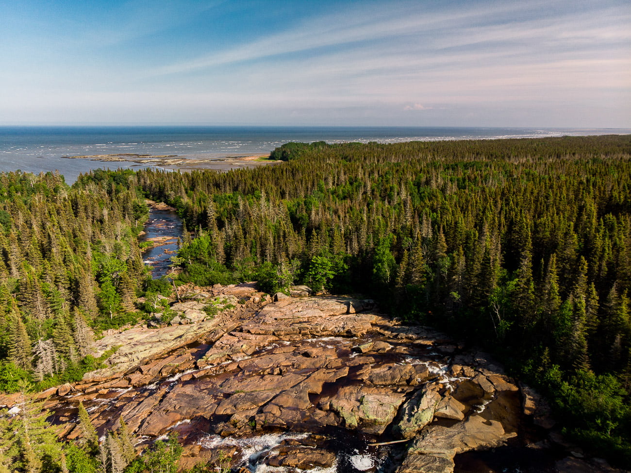 côte-nord québec canada forêt drone